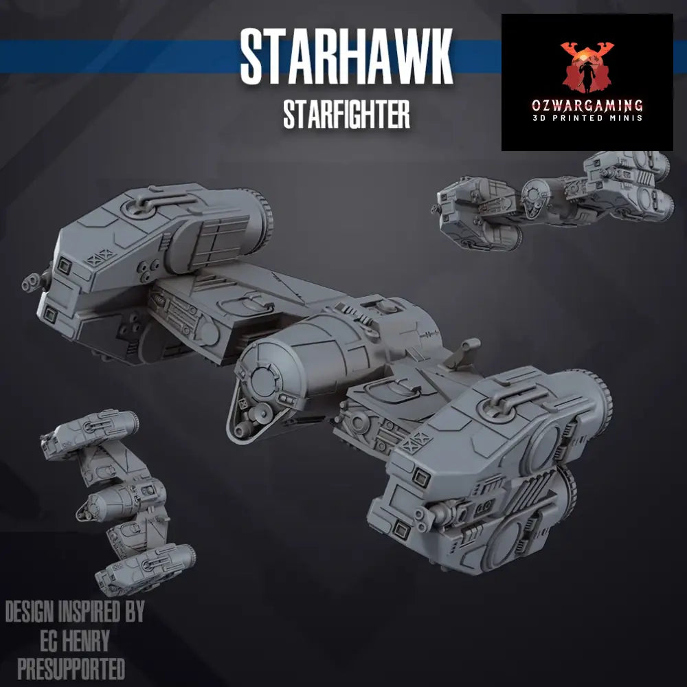 Space Wars: Starhawk Fighter | Skullforge Studios 32mm Wargaming Miniatures Role Playing Miniatures