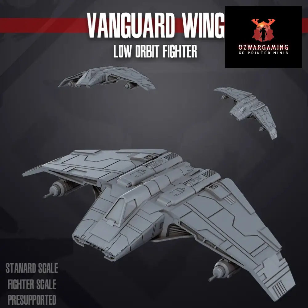 Space Wars: Vanguard Wing Fighter | Skullforge Studios 32mm Wargaming Miniatures Role Playing Miniatures