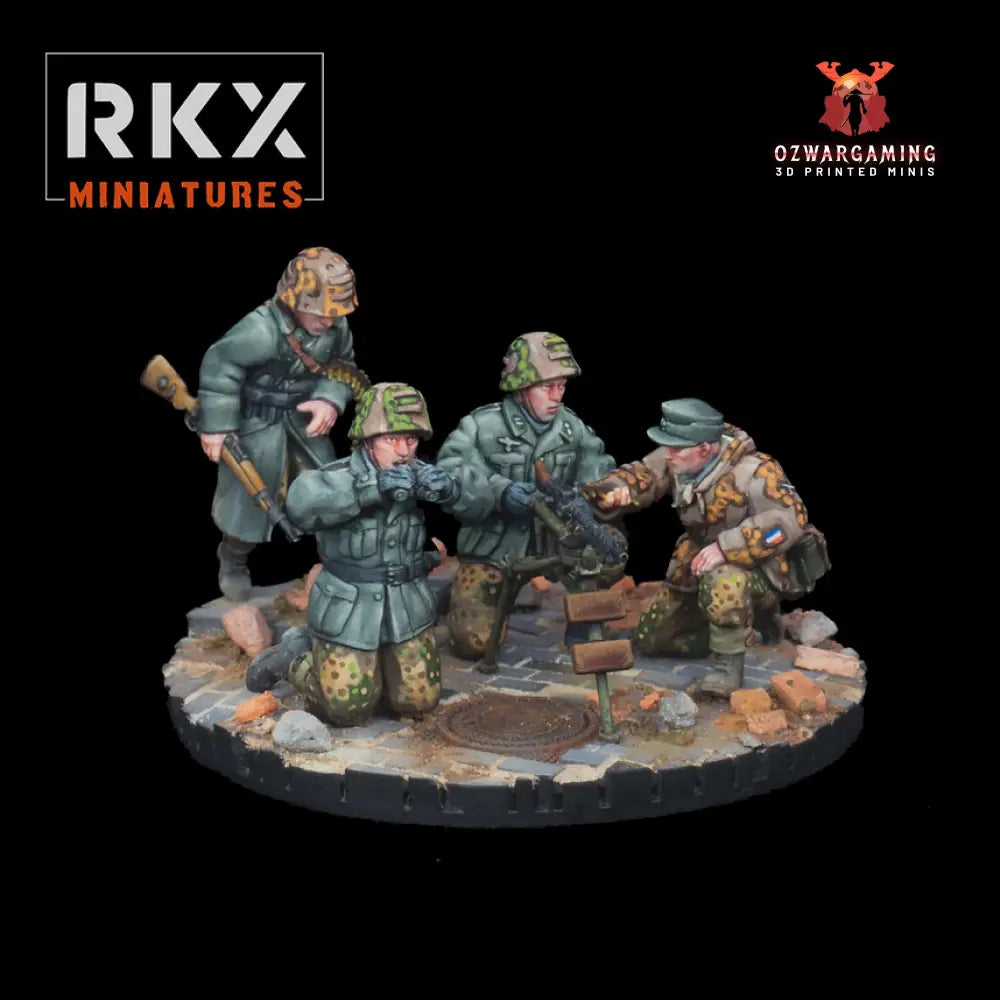 SS Charlemagne MG Team | RKX Miniatures 28mm WW2 Wargaming Miniatures Role Playing Miniatures