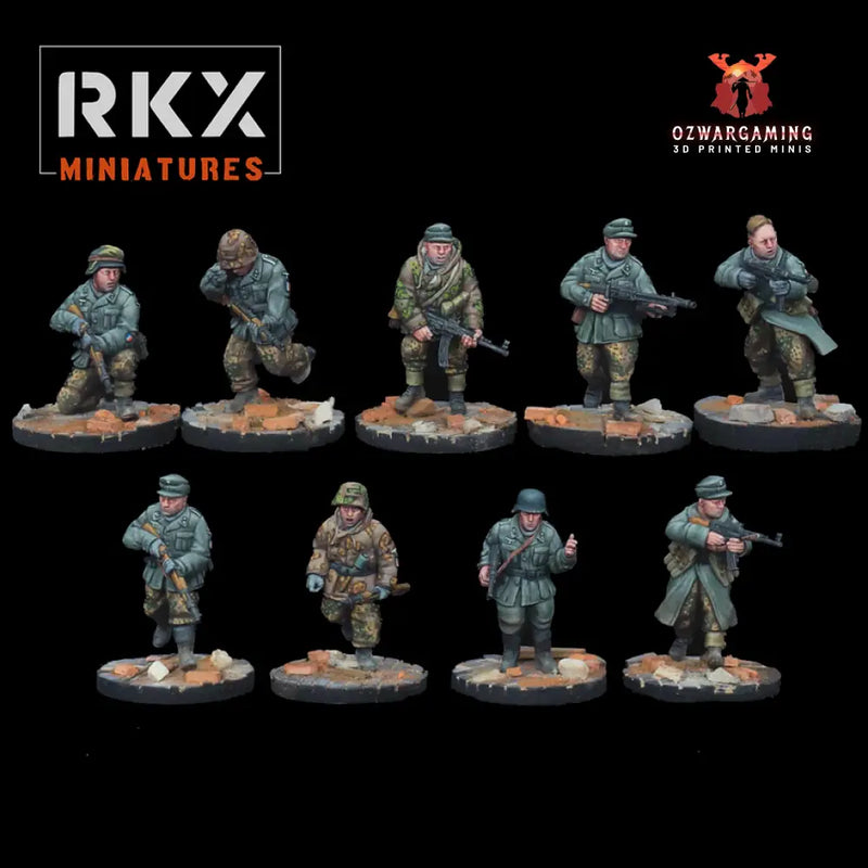 SS Charlemagne Squad | RKX Miniatures 28mm WW2 Wargaming Miniatures Role Playing Miniatures