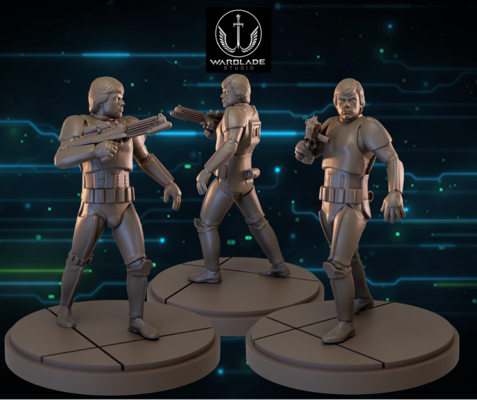 Shatter Scale Luke Trooper | Warblade Studios 40mm Miniatures Role Playing Miniatures