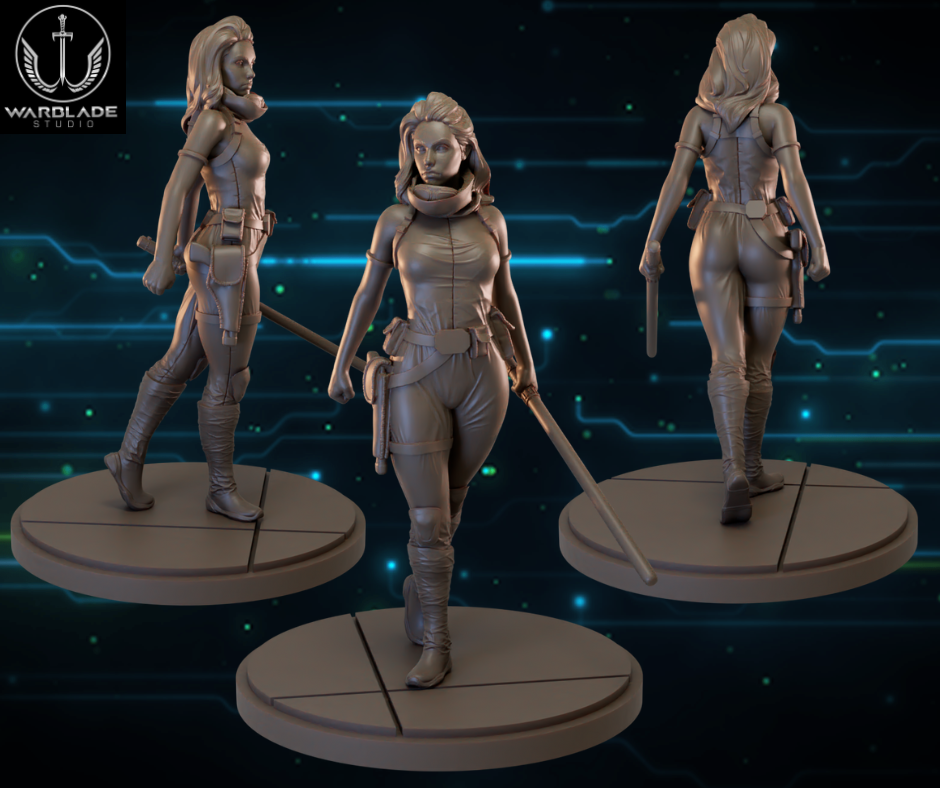 Shatter Scale Mara Jade | Warblade Studios 40mm Miniatures Role Playing Miniatures