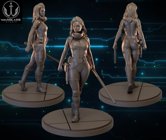 Shatter Scale Mara Jade | Warblade Studios 40mm Miniatures Role Playing Miniatures