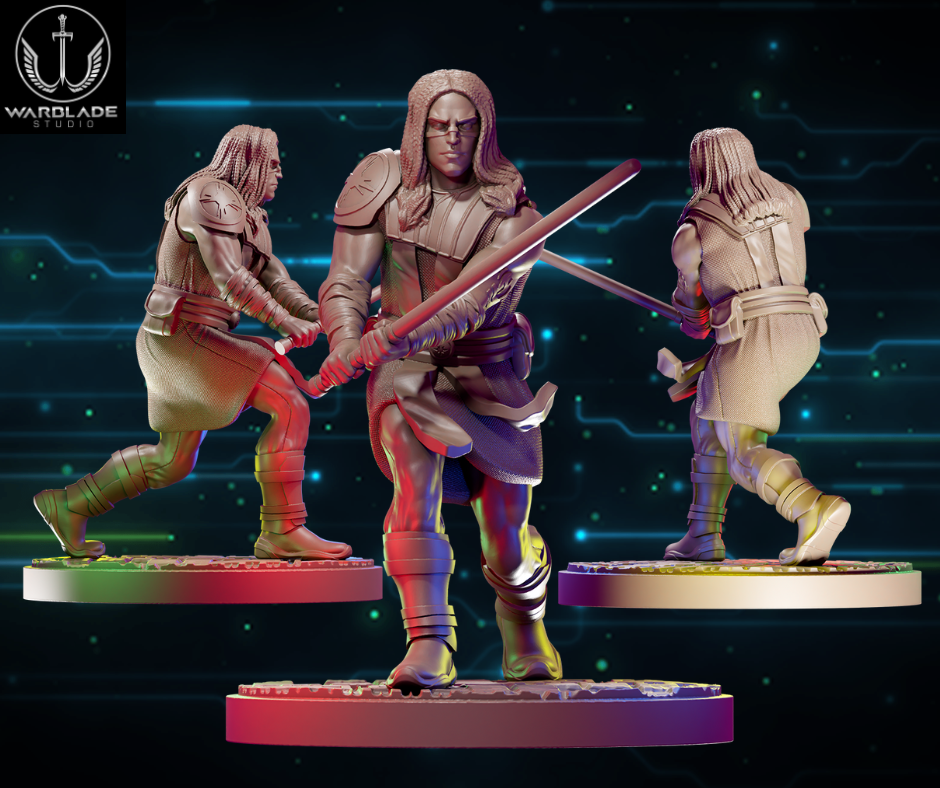 Shatter Scale Quinlan Vos | Warblade Studios 40mm Miniatures Role Playing Miniatures