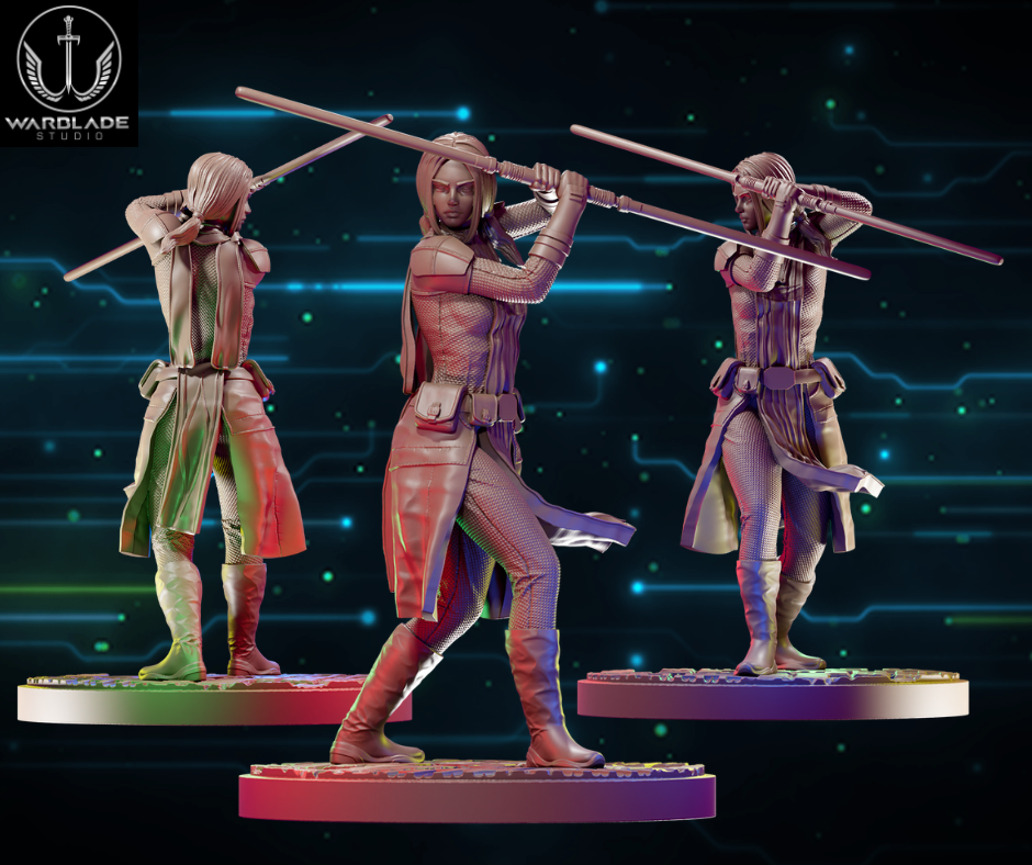 Shatter Scale Bastila Shan | Warblade Studios 40mm Miniatures Role Playing Miniatures