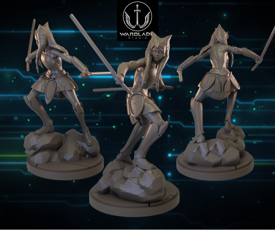 Shatter Scale Ahsoka Clone Wars | Warblade Studios 40mm Miniatures Role Playing Miniatures