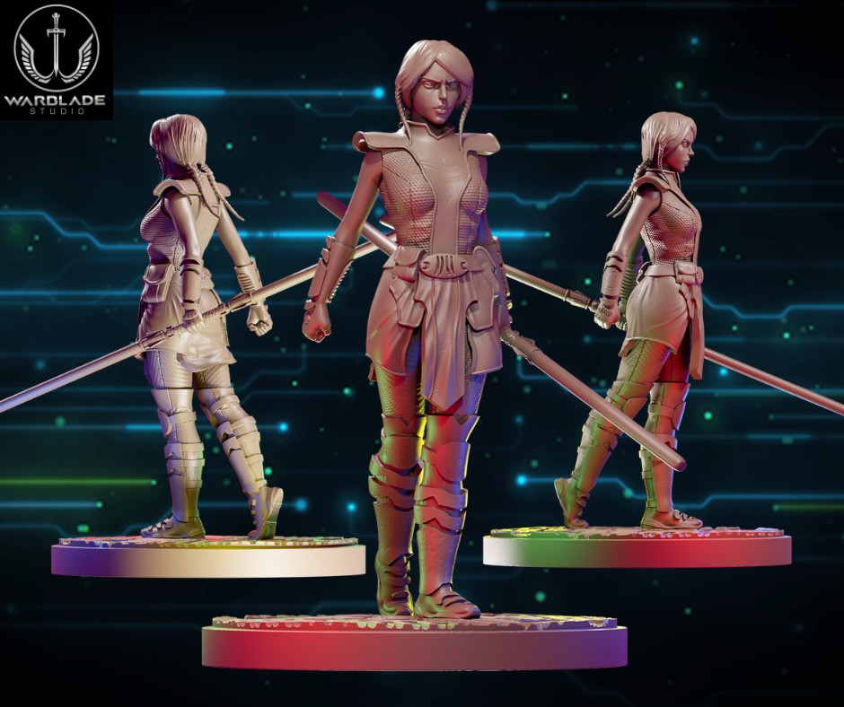 Shatter Scale Satele Shan | Warblade Studios 40mm Miniatures Role Playing Miniatures