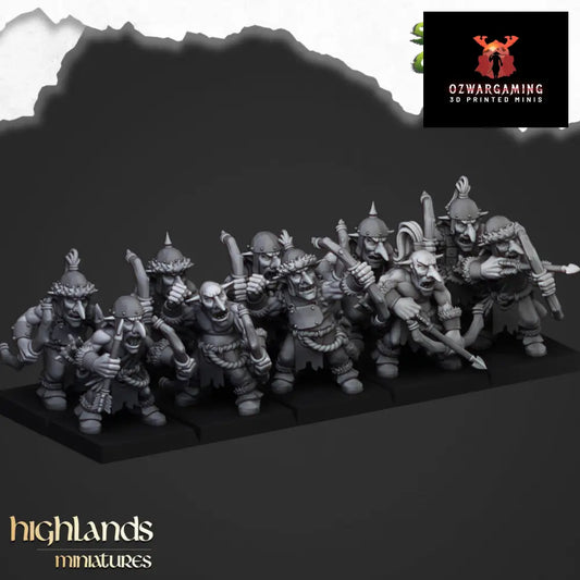 Steppe Goblins Archers | Highlands Miniatures 28/32mm Fantasy Wargaming Miniatures Role Playing Miniatures