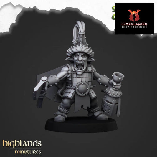 Steppe Goblins Hero | Highlands Miniatures 28/32mm Fantasy Wargaming Miniatures Role Playing Miniatures