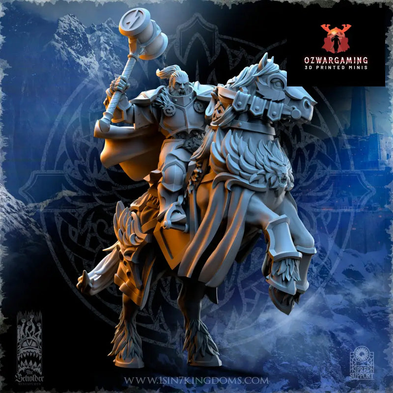 Stormwolves Haakon Storm-Knight Commander | The Beholder Miniatures 28/32mm Fantasy Wargaming Miniatures