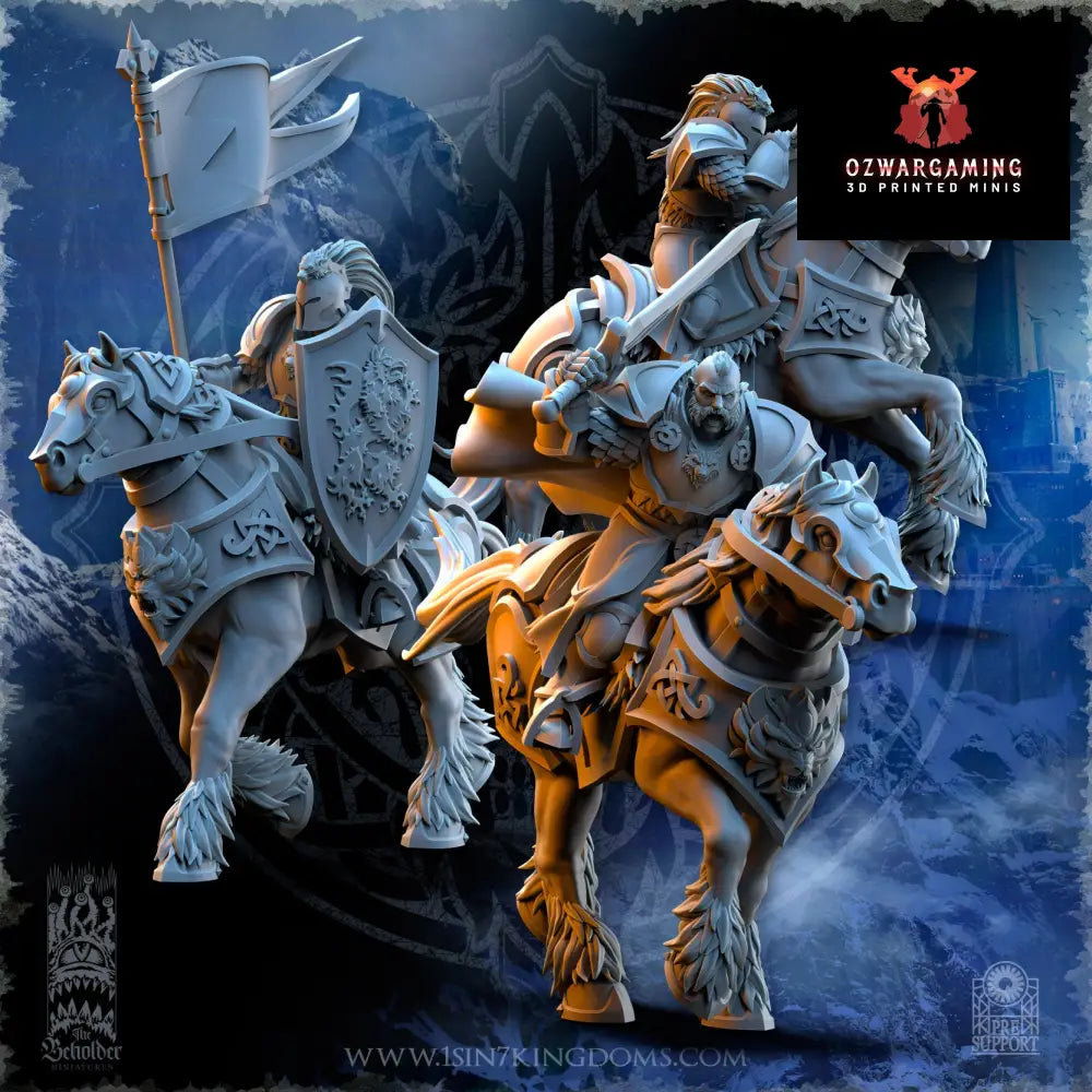 Stormwolves Stormknights Cavalry | The Beholder Miniatures 28/32mm Fantasy Wargaming Miniatures