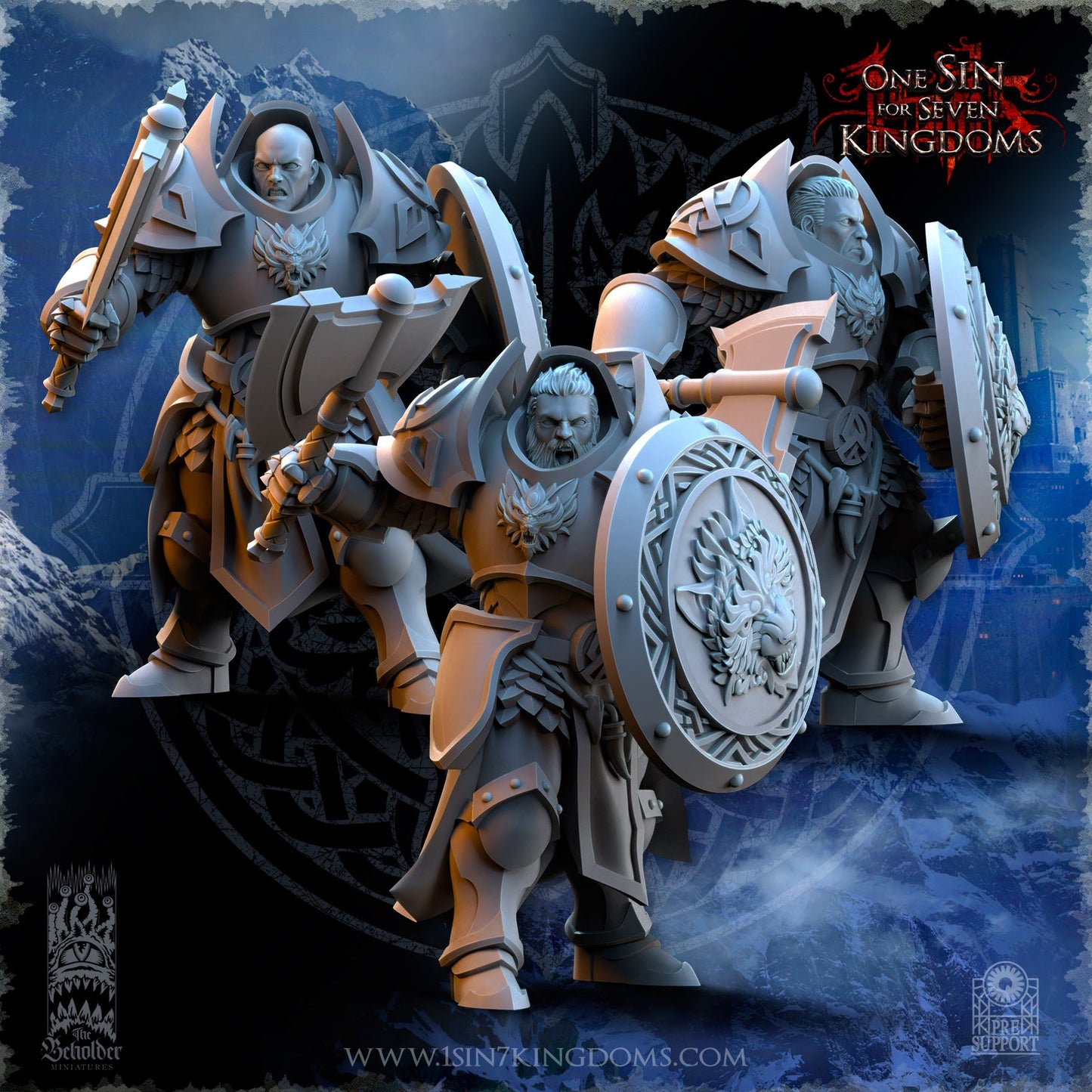Stormwolves Punishers with Axe | The Beholder Miniatures 28/32mm Fantasy Wargaming Miniatures