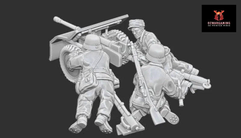 Summer Finnish Bofors ATG Team | Propylene Foliescu 28mm WW2 Wargaming Miniatures Role Playing Miniatures