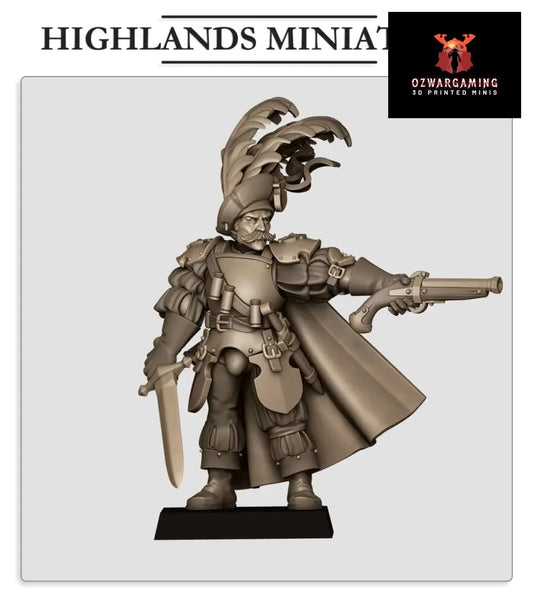 Sunland Captain 2 | Highlands Miniatures 28/32mm Fantasy Wargaming Miniatures Role Playing Miniatures