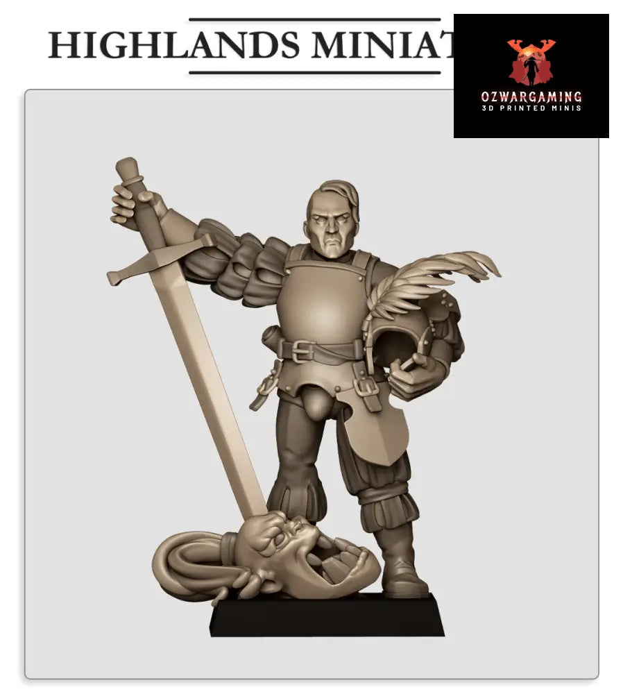 Sunland Captain 3 | Highlands Miniatures 28/32mm Fantasy Wargaming Miniatures Role Playing Miniatures