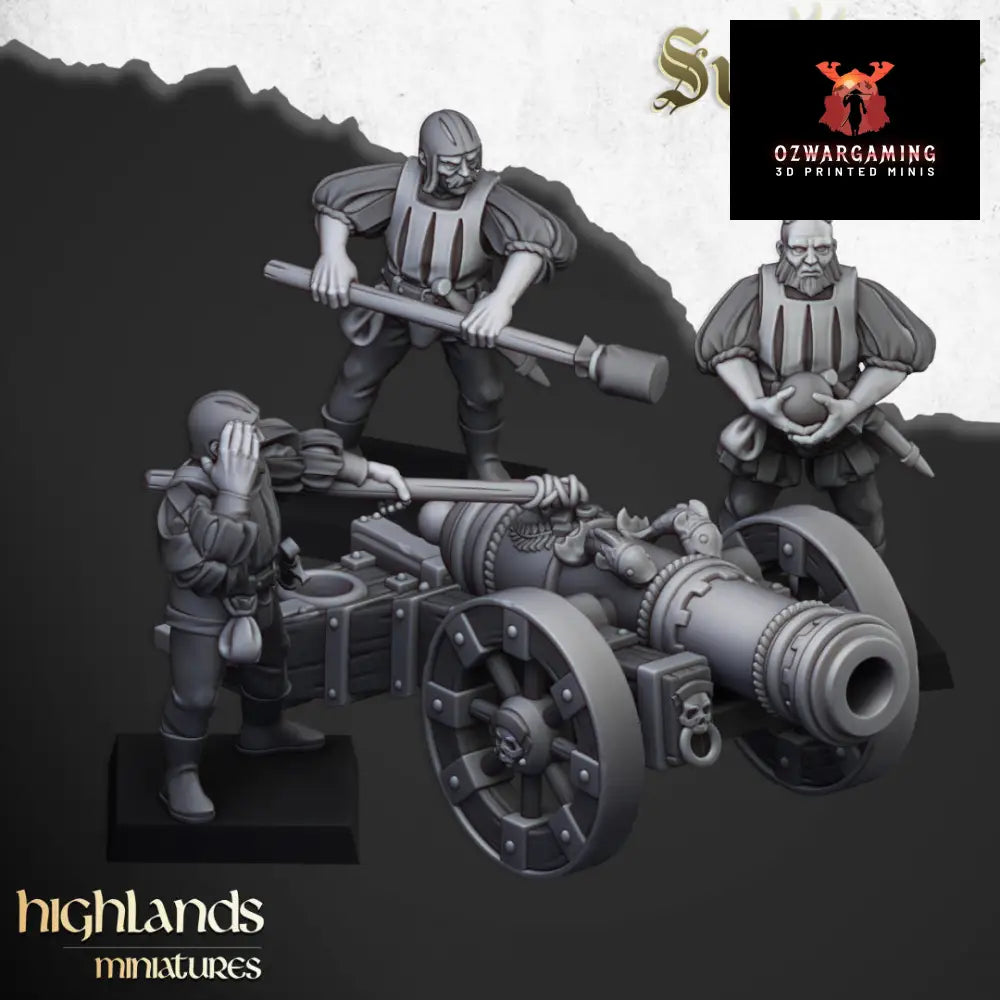 Sunland Great Cannon | Highlands Miniatures 28/32mm Fantasy Wargaming Miniatures Role Playing Miniatures