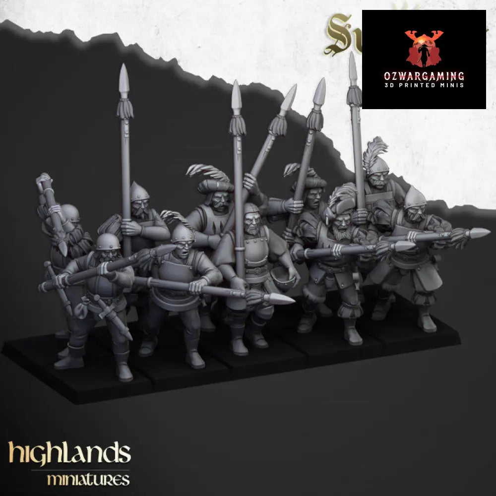Sunland Spears | Highlands Miniatures 28/32mm Fantasy Wargaming Miniatures Role Playing Miniatures