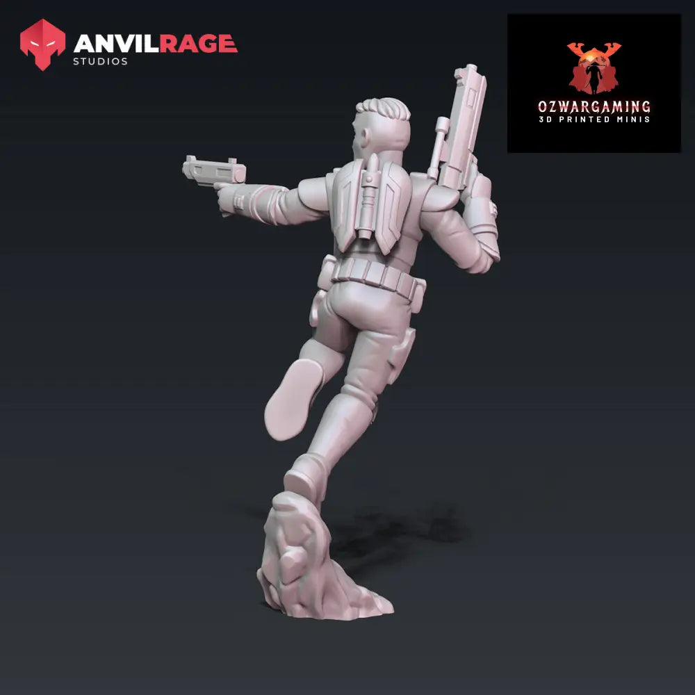 Super Commando Leader | Anvilrage Galactic SciFi Miniatures 32mm 1/47 Legion Scale Role Playing Miniatures