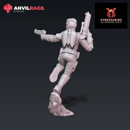 Super Commando Leader | Anvilrage Galactic SciFi Miniatures 32mm 1/47 Legion Scale Role Playing Miniatures