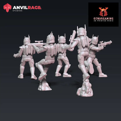 Super Commandos | Anvilrage Galactic SciFi Miniatures 32mm 1/47 Legion Scale Role Playing Miniatures