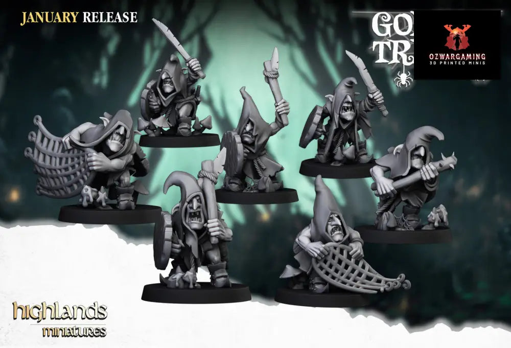 Swamp Goblins Hand Weapons | Highlands Miniatures 28/32mm Fantasy Wargaming Miniatures Role Playing Miniatures