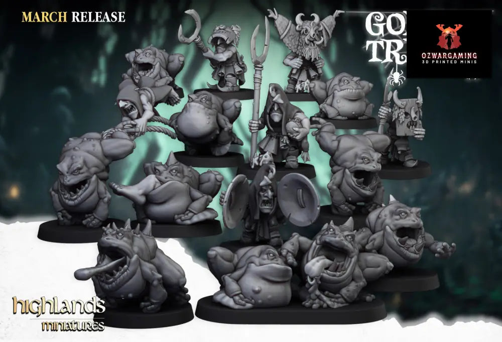 Swamp Goblins Herd | Highlands Miniatures 28/32mm Fantasy Wargaming Miniatures Role Playing Miniatures