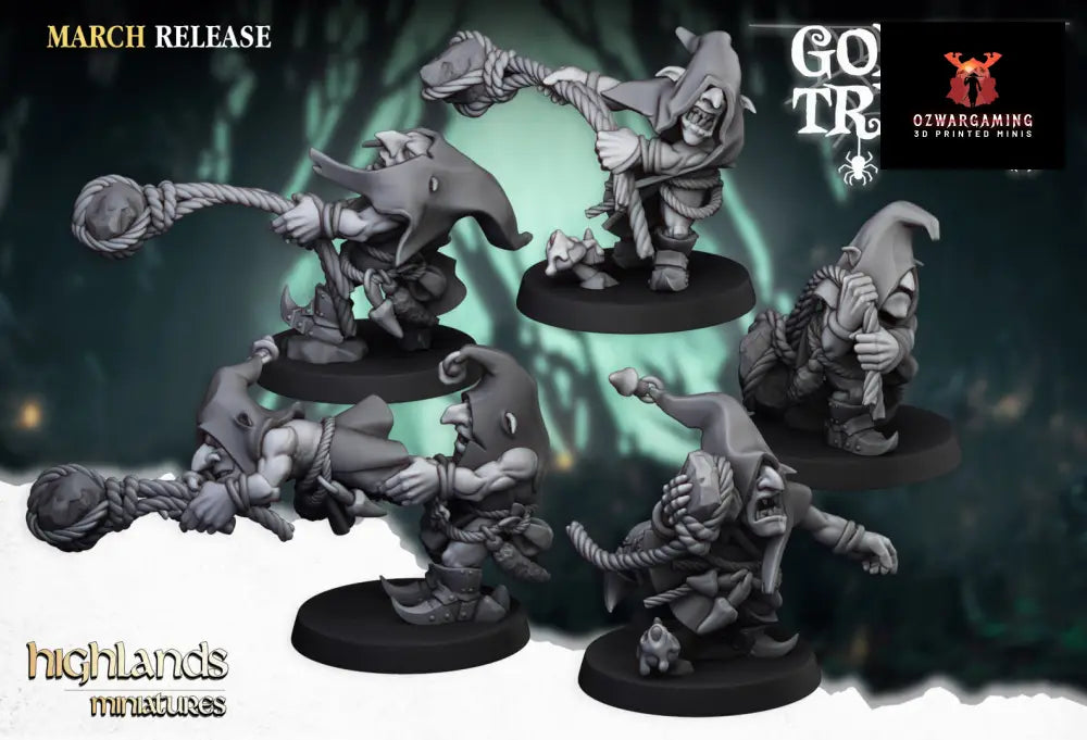 Swamp Goblins Stone Throwers | Highlands Miniatures 28/32mm Fantasy Wargaming Miniatures Role Playing Miniatures