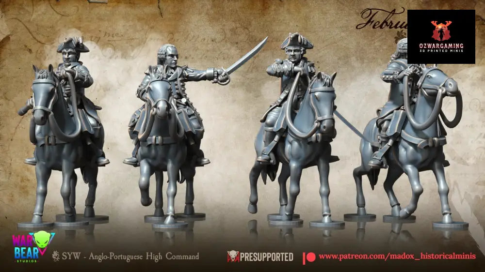 SYW / 7YW Anglo-Portuguese High Command | Warbear Studios 28mm Historical Wargaming Miniatures Role Playing Miniatures