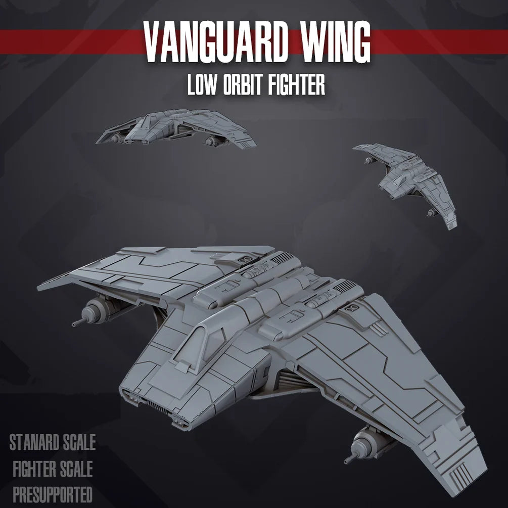 Space Wars: Vanguard Wing Fighter | Skullforge Studios 32mm Wargaming Miniatures Role Playing Miniatures
