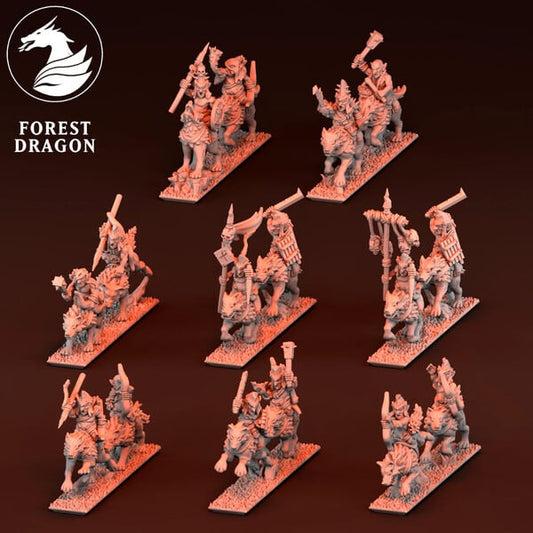 Dwarf Daemonsmith Hobgoblin Wolf Riders | Forest Dragon 10mm Fantasy Wargaming Miniatures Role Playing Miniatures