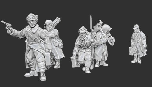 Soviet Winter War Maxim MMG Team (moving) | Propylene Foliescu 28mm WW2 Wargaming Miniatures Role Playing Miniatures