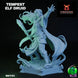 Tempest Elf Druid | TPK Lab 32mm Fantasy Tabletop RPG Miniatures Role Playing Miniatures