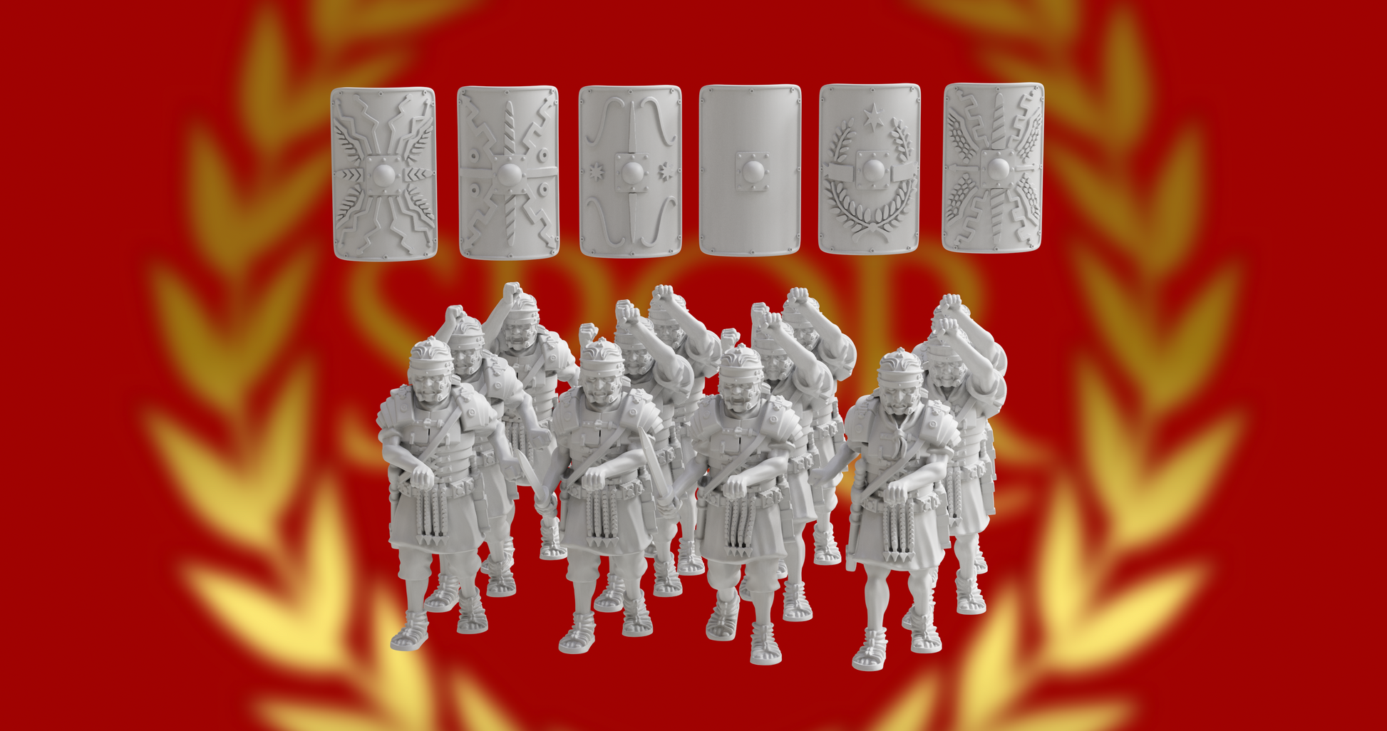 Imperial Roman Legionary Testudo Formation | 3D Breed 28mm Ancients Wargaming Miniatures Role Playing Miniatures