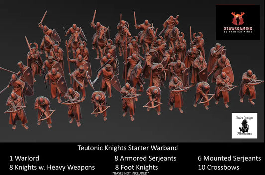 Teutonic Knights Starter Warband | Black Knight Miniatures 28mm Historical Wargaming Miniatures Role Playing Miniatures
