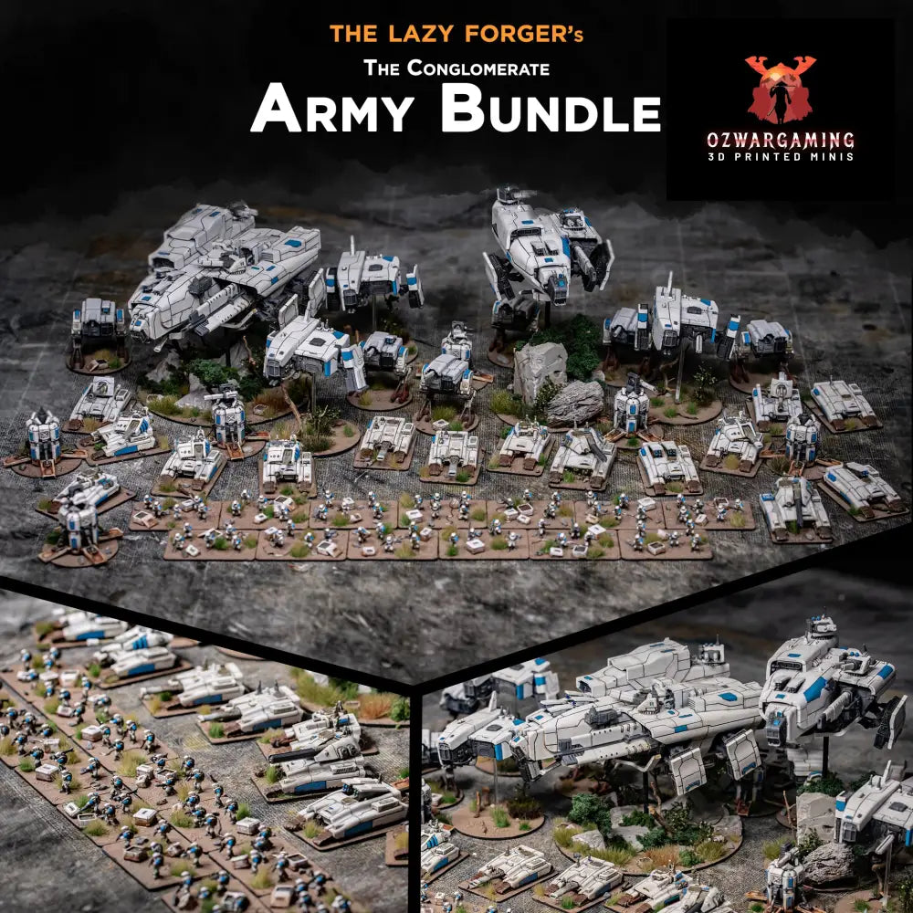 The Conglomerate Starter Army | The Lazy Forger 6-8mm Sci Fi Wargaming Miniatures Role Playing Miniatures