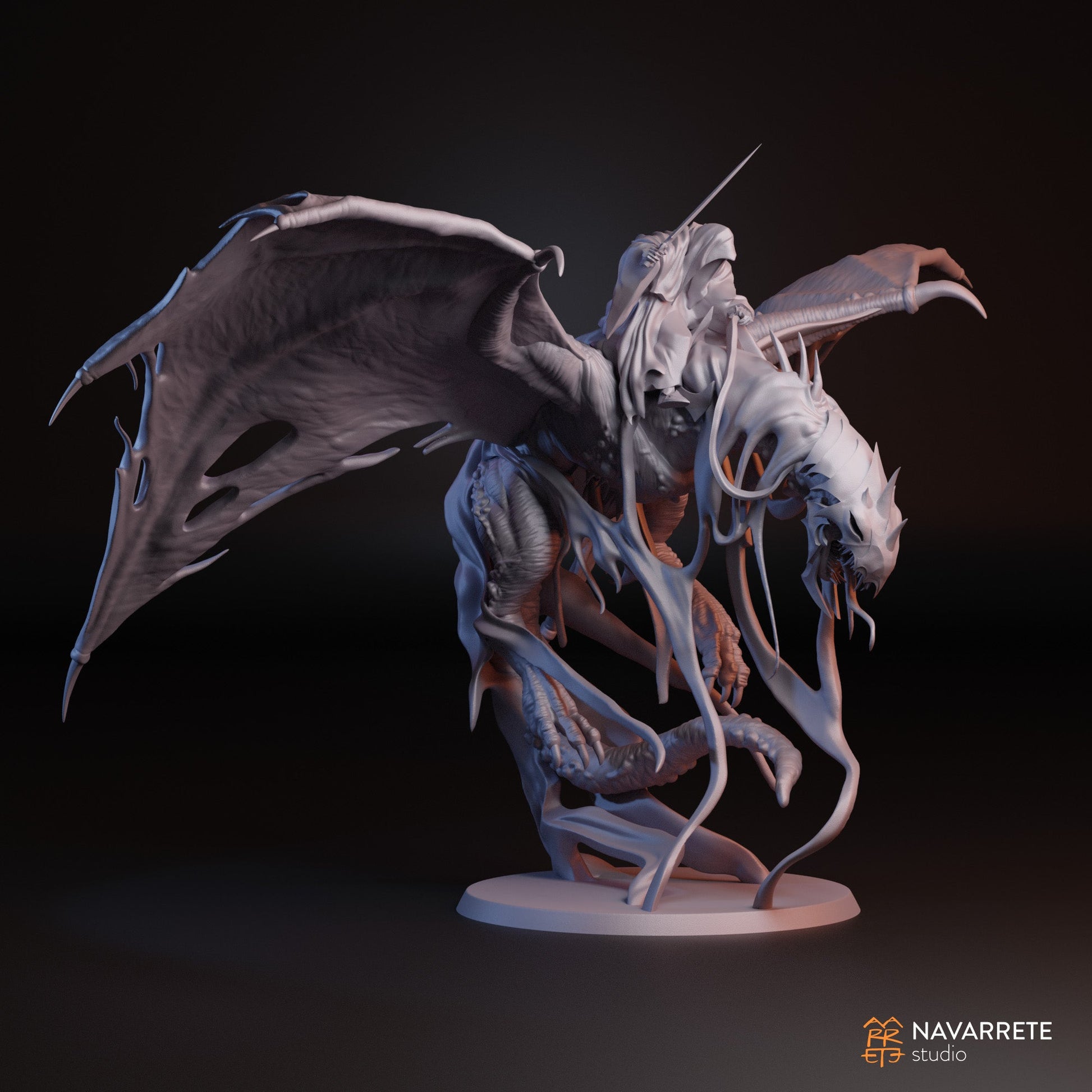 The Corrupted on Winged Beast | Navarrete Studios 25mm Fantasy Wargaming Miniatures