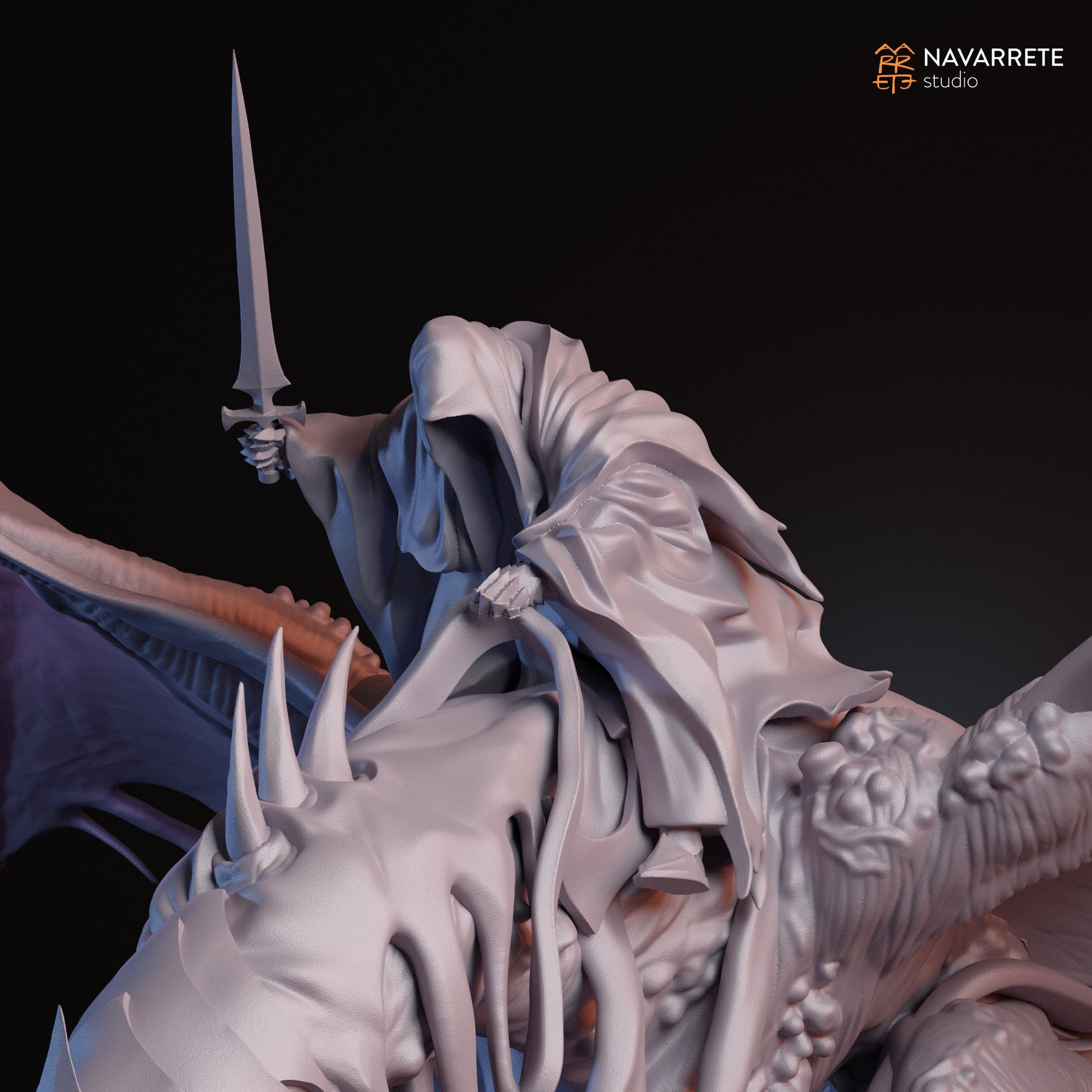 The Corrupted on Winged Beast | Navarrete Studios 25mm Fantasy Wargaming Miniatures