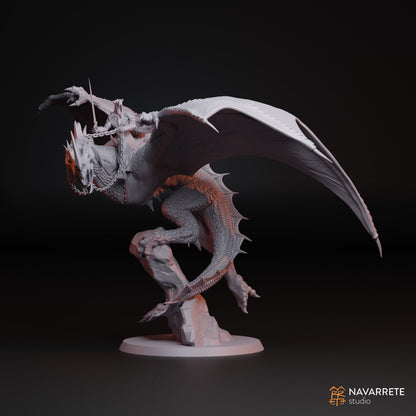The Dark Lieutenant on Winged Beast | Navarrete Studios 25mm Fantasy Wargaming Miniatures