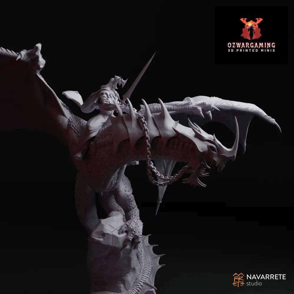 The Dark Lieutenant on Winged Beast | Navarrete Studios 25mm Fantasy Wargaming Miniatures