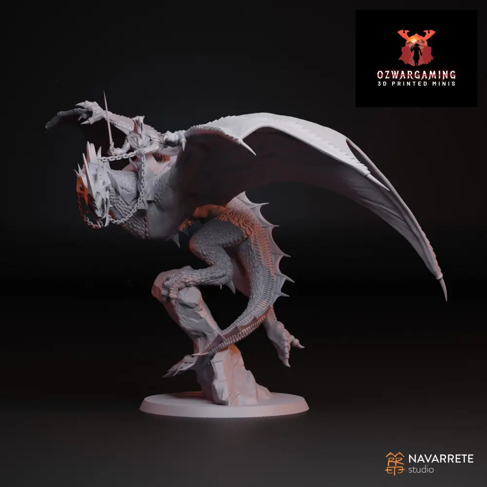 The Dark Lieutenant on Winged Beast | Navarrete Studios 25mm Fantasy Wargaming Miniatures