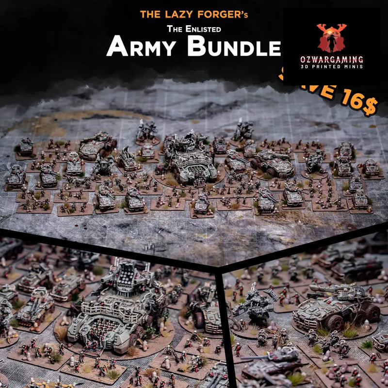The Enlisted Starter Army | The Lazy Forger 6-8mm Sci Fi Wargaming Miniatures Role Playing Miniatures