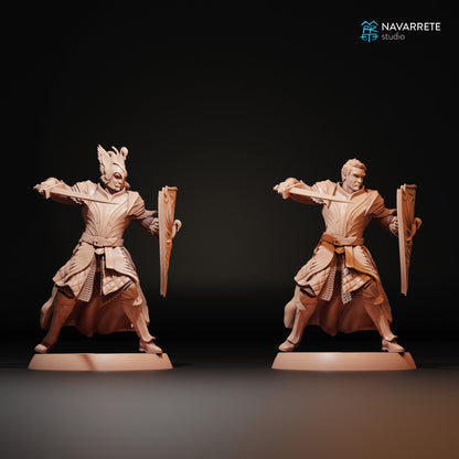 Golden Swan Knights On Foot | Navarrete Studios 25mm Fantasy Wargaming Miniatures