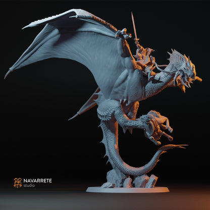 The Oriental King on Winged Beast | Navarrete Studios 25mm Fantasy Wargaming Miniatures