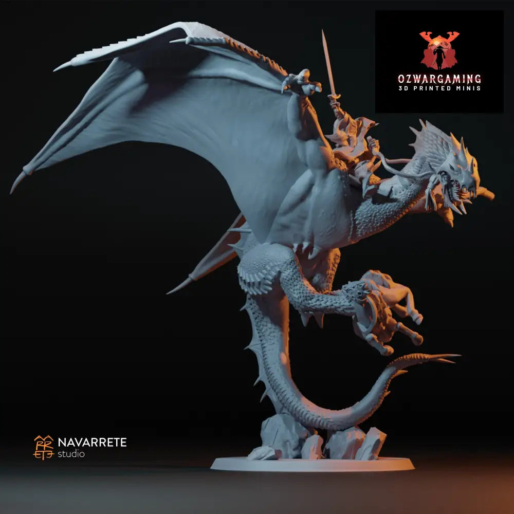The Oriental King on Winged Beast | Navarrete Studios 25mm Fantasy Wargaming Miniatures