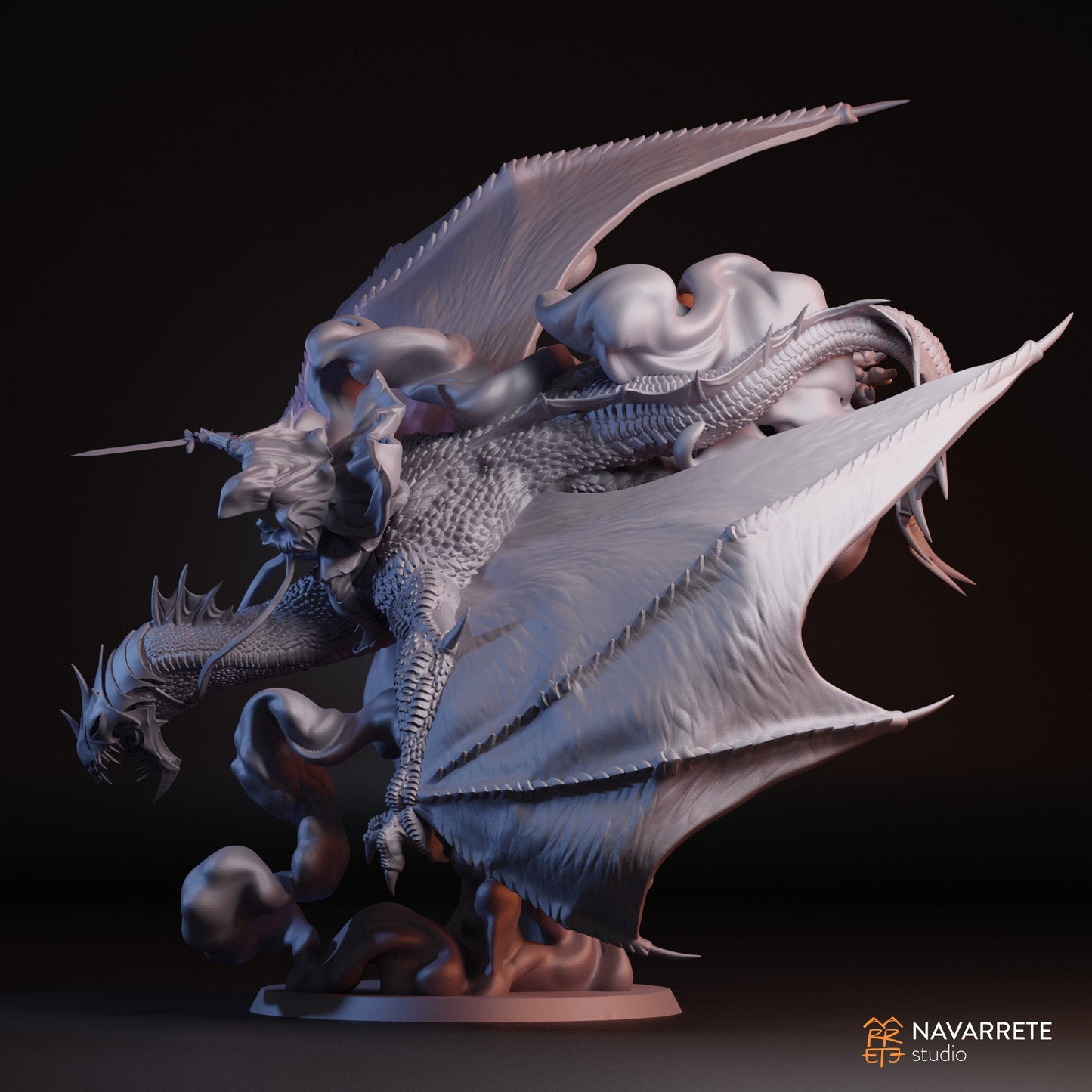The Shadow on Winged Beast | Navarrete Studios 25mm Fantasy Wargaming Miniatures