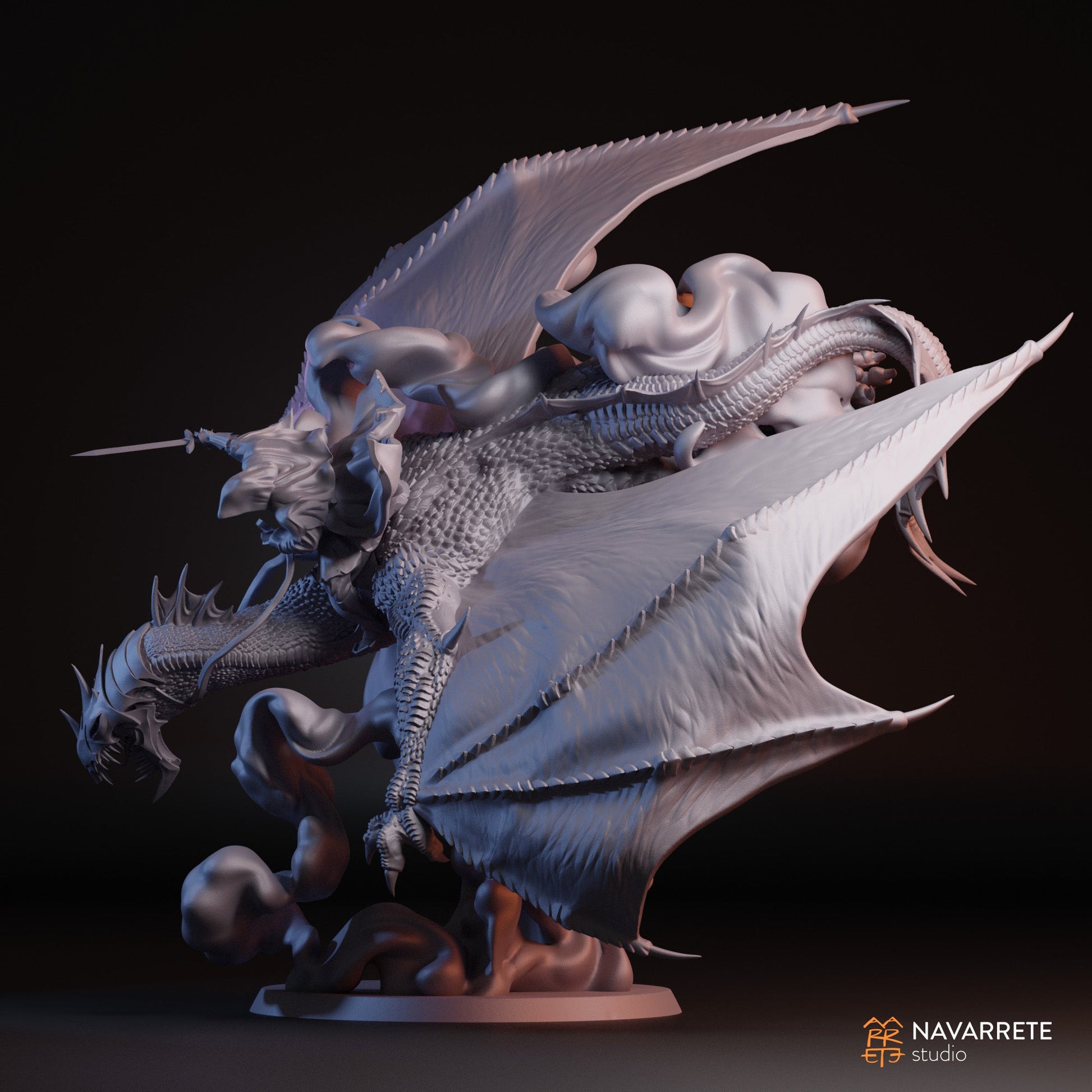 The Shadow on Winged Beast | Navarrete Studios 25mm Fantasy Wargaming Miniatures