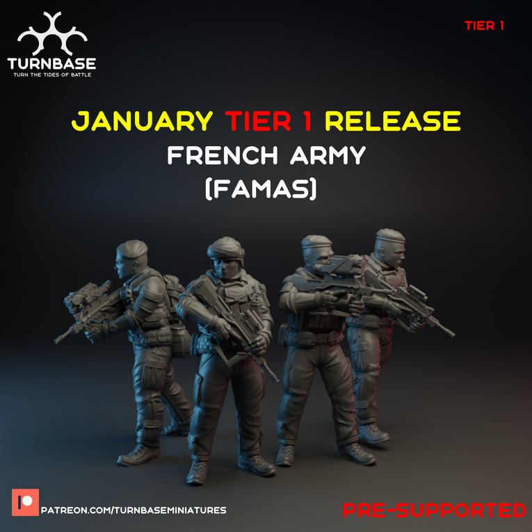 French Army - FAMAS | Turnbase Modern Military Wargaming Miniatures