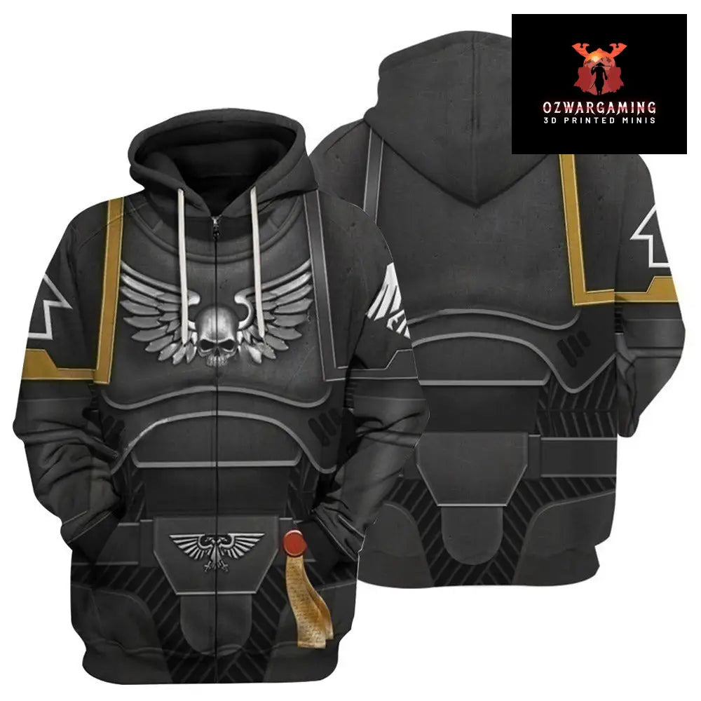 Titanium Men Raven Warriors | Grimark Space Wars Digital Print Sweatsuits Hoodies Rave Warrior - Zipper / XS