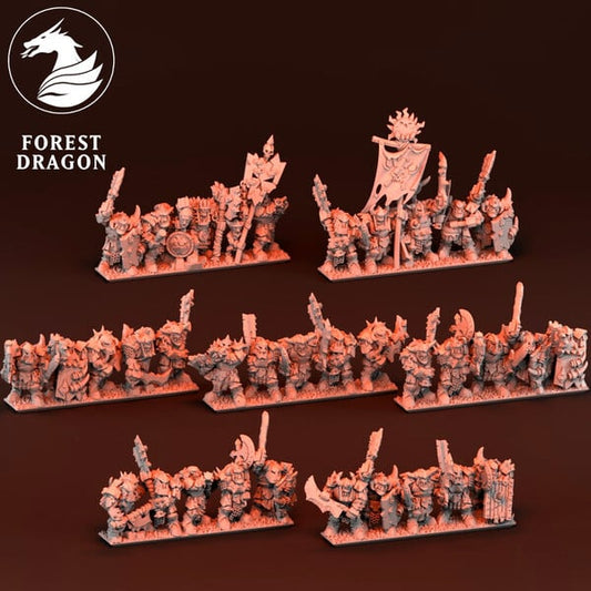 Dwarf Daemonsmith Heavy Orcs | Forest Dragon 10mm Fantasy Wargaming Miniatures Role Playing Miniatures