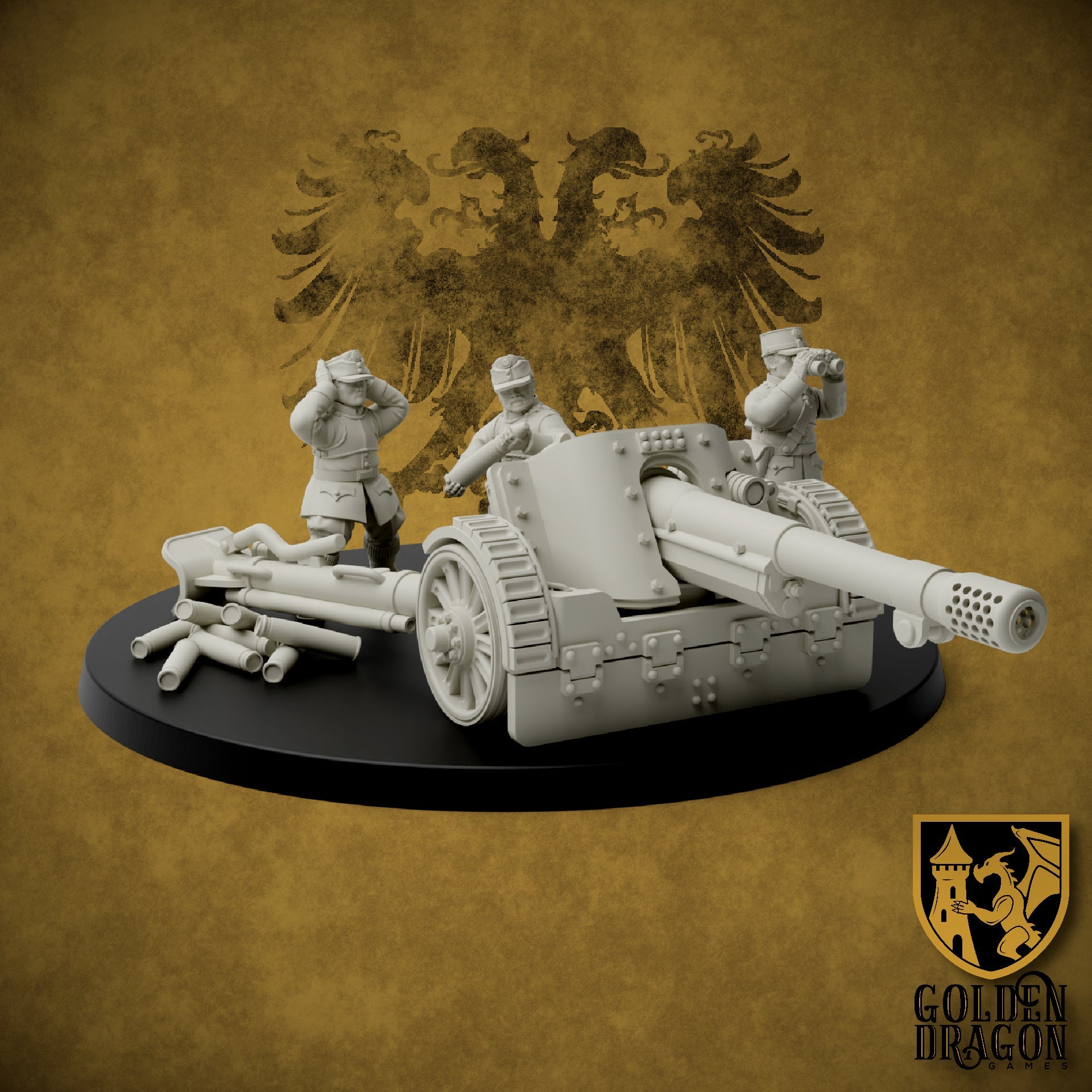 Holy Roman Empire Towed Artillery | Golden Dragon Games Weird WW2 Anti Tank Role Playing Miniatures